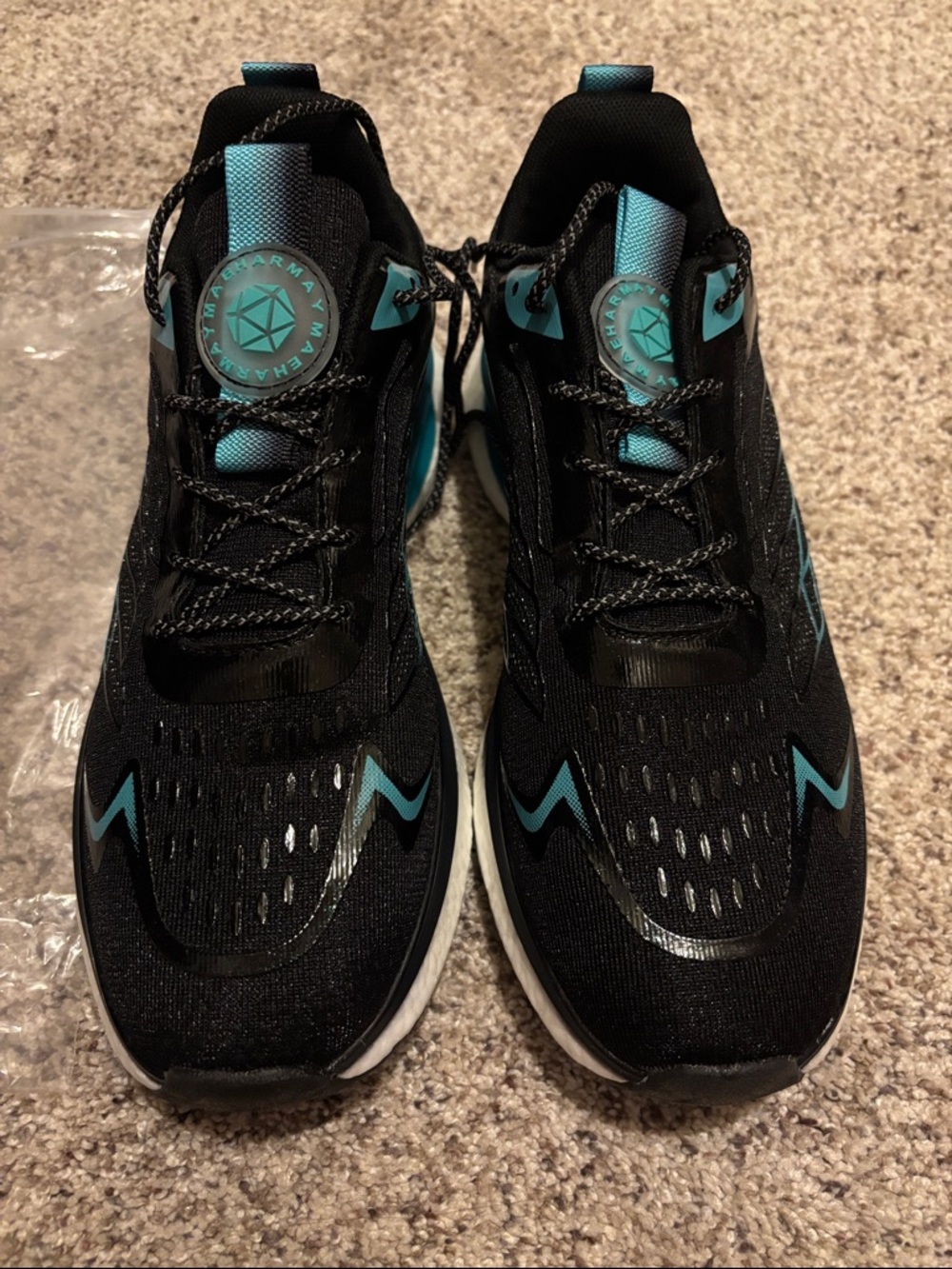 Black & Teal Athletic Sneakers